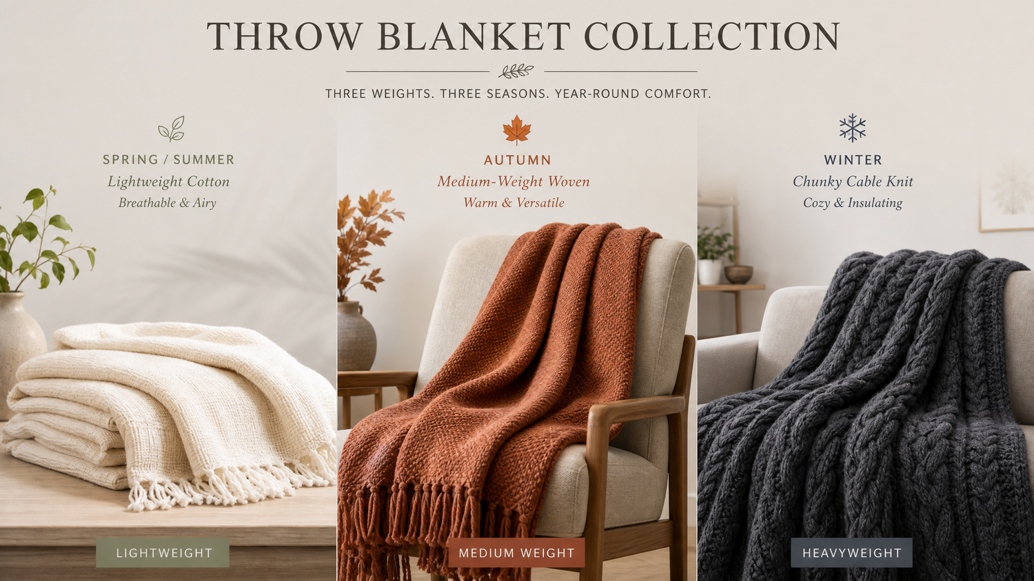 The Seasonal Throw Guide: How to Choose the Right Throw for Every Time of Year
