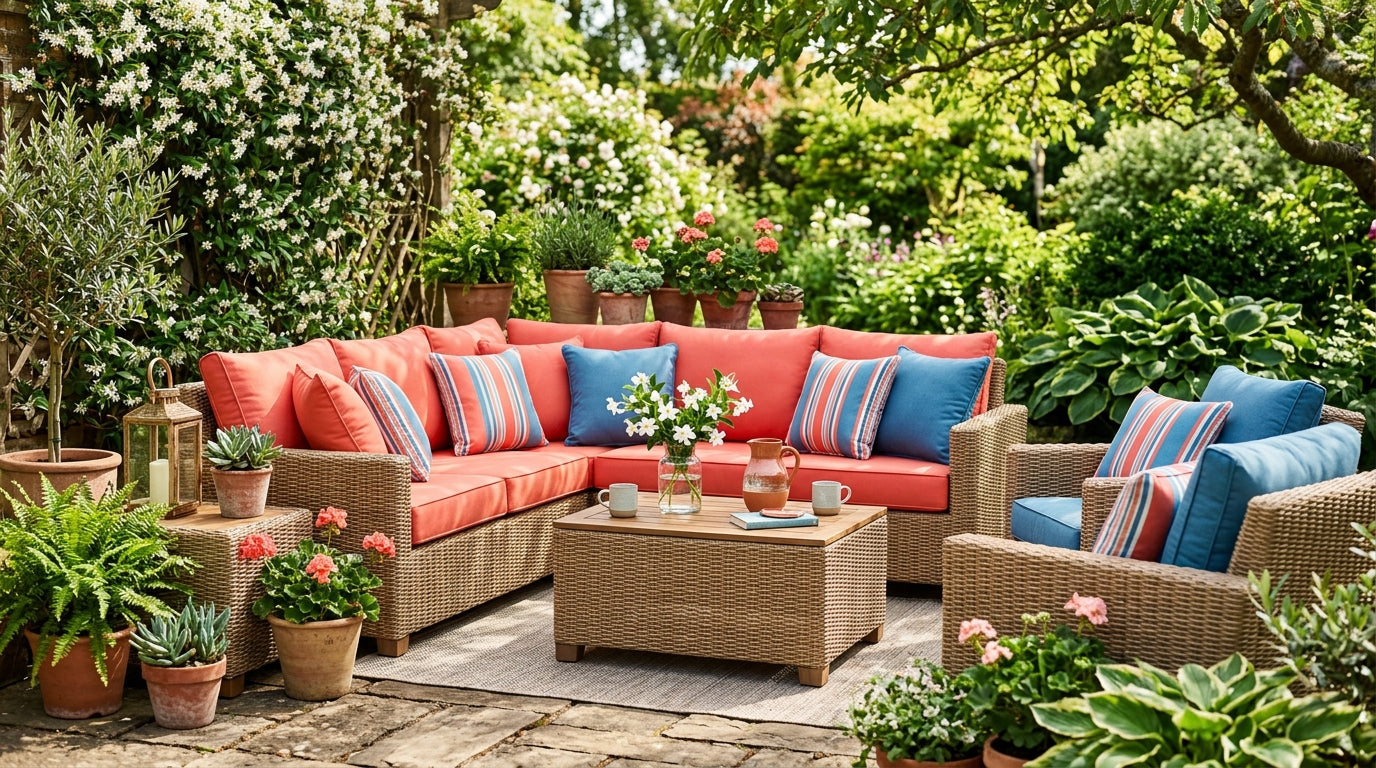 Outdoor Cushions Guide at Kumperi | Materials, Weather Care & Styling