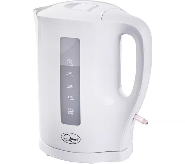 Quest 1.7 Litre Electric Kettle, 2200W – Fast Boil, Water Level - Kumperi