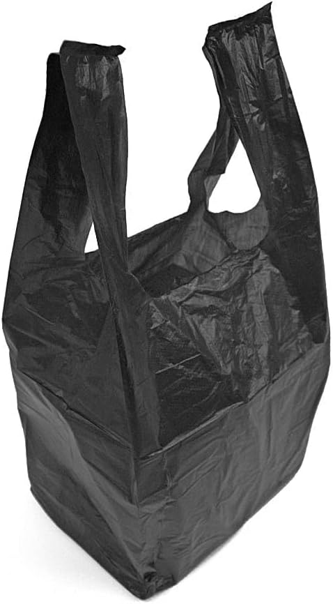 My Choice S2 Black Super Strong Hi-Tensile Vest Carriers 8x13x18" Pack of 100 Shopping Bags | Kumperi