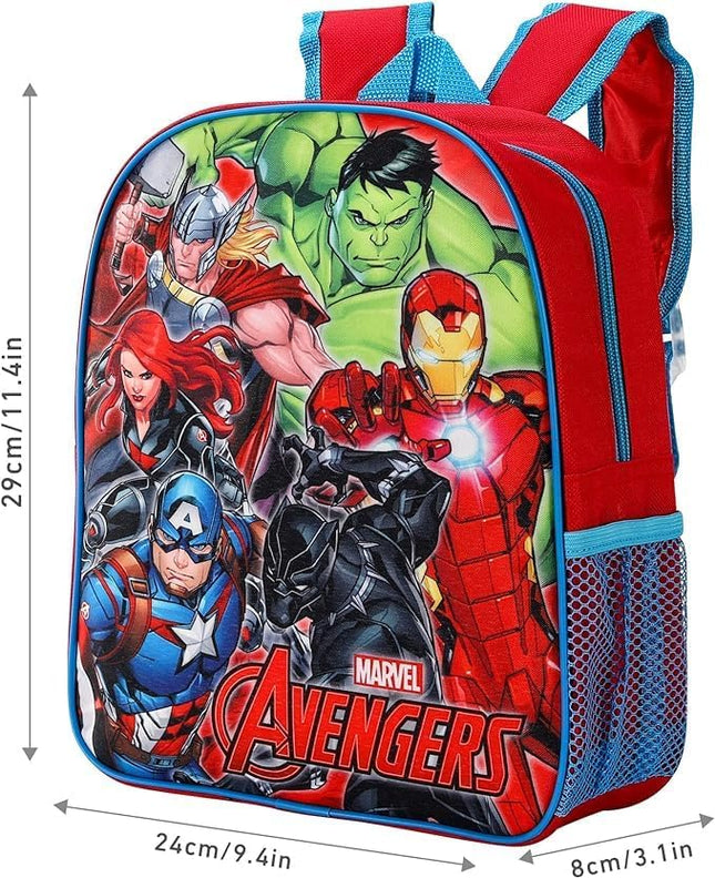 Marvel Avengers Kids Backpack Kumperi Red Blue School Bag Boys 29x24x8cm Iron Man Hulk Captain America