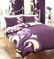 Gaveno Cavailia Grandeur King Duvet Cover Set | Berry Purple Baroque | Kumperi