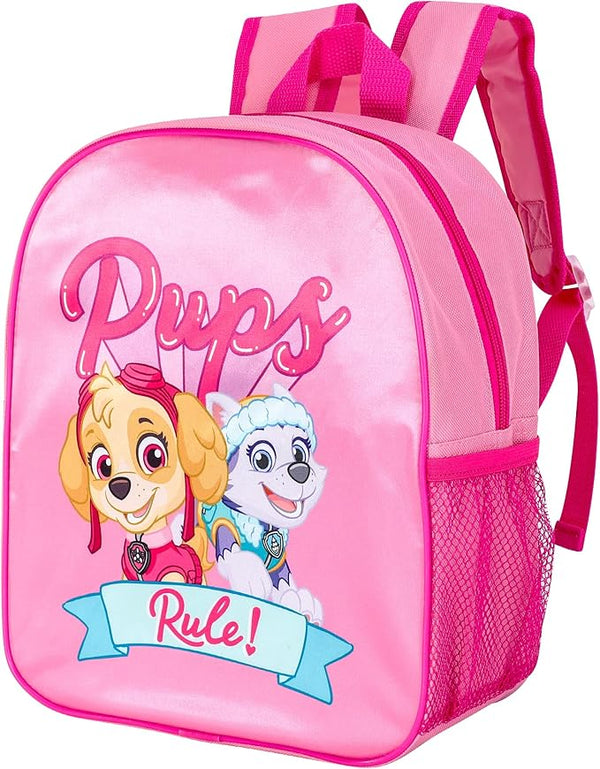Paw Patrol Pups Rule Kids Backpack Kumperi Pink School Bag Girls 30x25x9cm Skye Everest