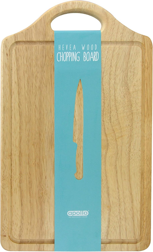 Apollo Large Hevea Wood Chopping Board - 45 x 28 x 2 cm - Kumperi