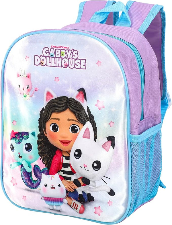 DreamWorks Gabby's Dollhouse Kids Backpack Kumperi Purple Blue School Bag Girls 30x25x9cm Gabby Pandy Paws