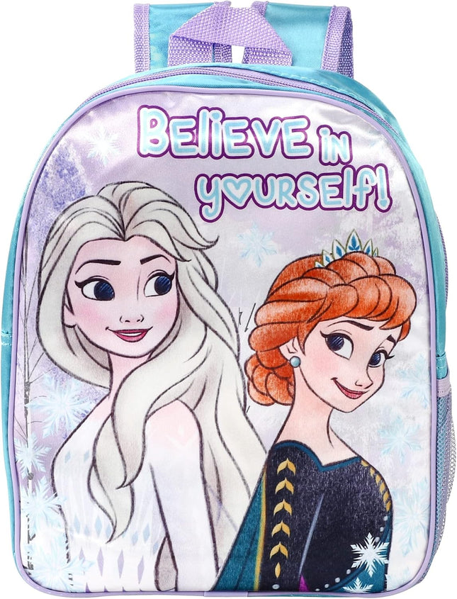 Disney Frozen Believe In Yourself Kids Mini Backpack Kumperi Purple Teal School Bag Girls 29x14x9cm Elsa Anna
