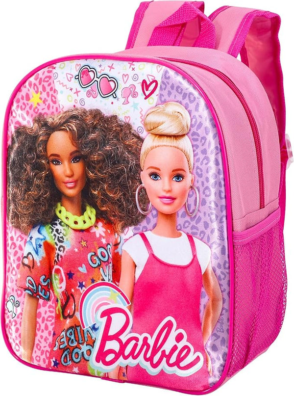 Barbie Kids Backpack Kumperi Pink School Bag Girls 30x25x9cm Good Vibes Fashion
