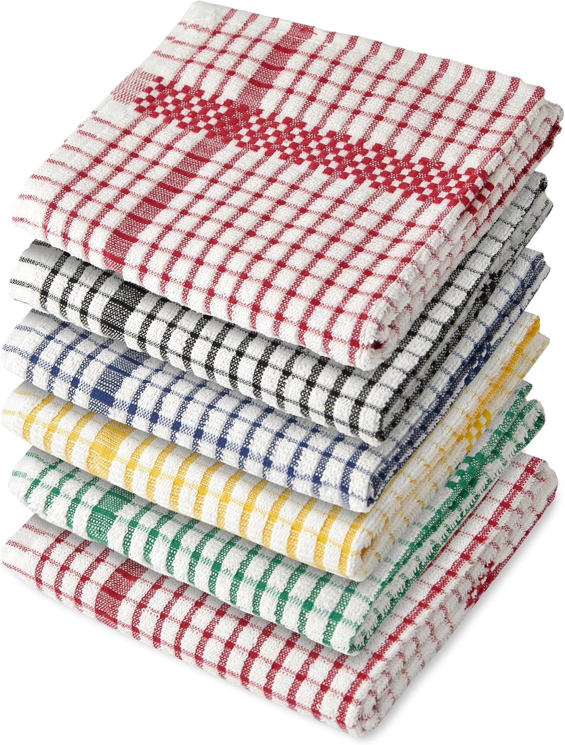Superdry Checked Terry Tea Towels Assorted | 6 Pack