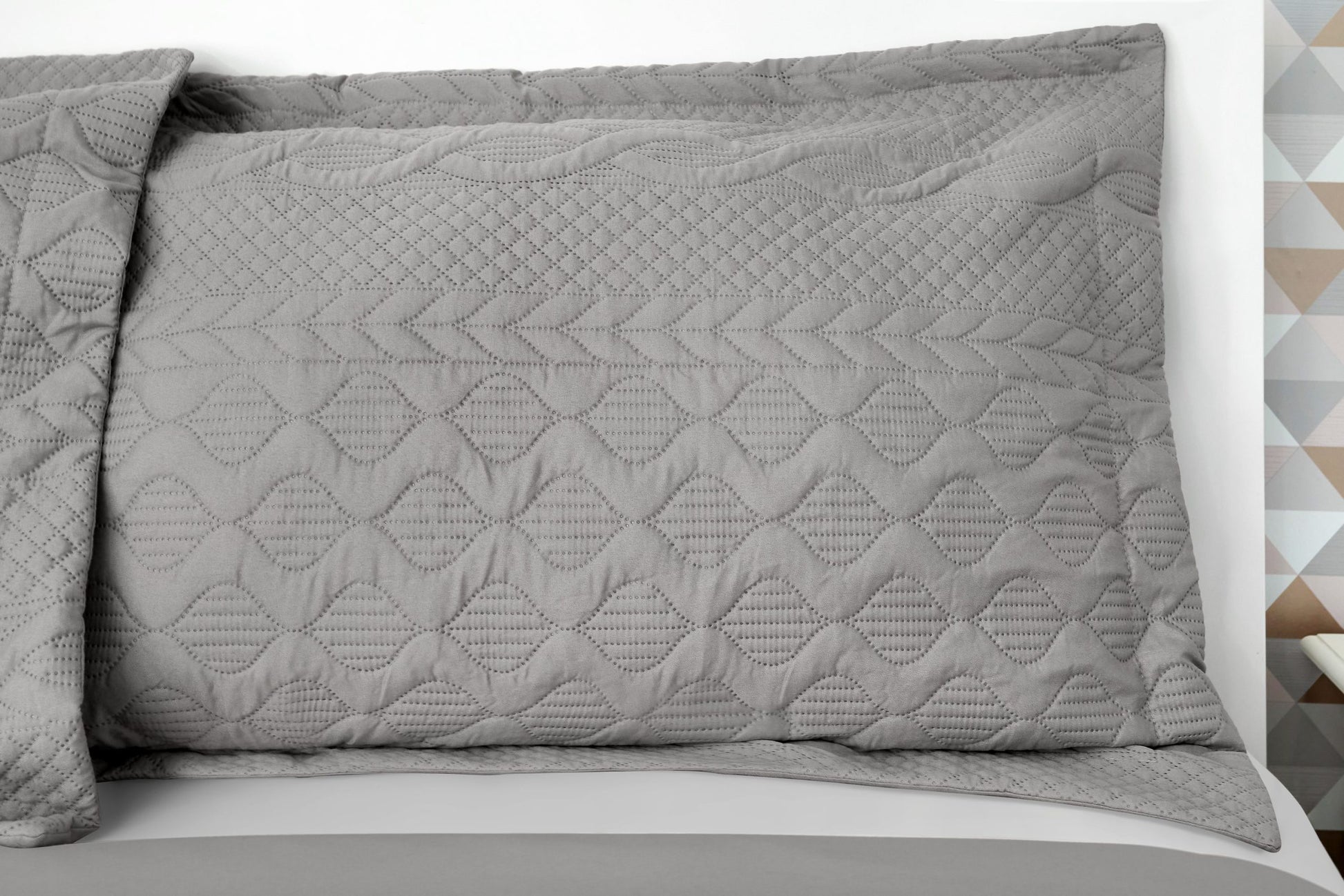 Aran Luxury Quilted Duvet Cover Set | Silver | King & Double | Kumperi