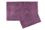 Brillare Bath Mat and Pedestal Set Aubergine | Kumperi | 2 Piece | 100% Cotton 