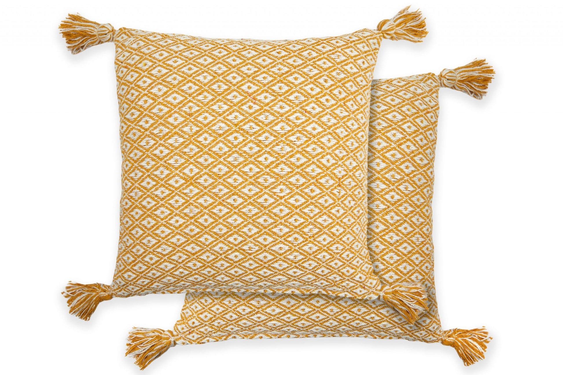 Casablanca Recycled Cotton Cushion Cover | Ochre | 43x43cm | Kumperi