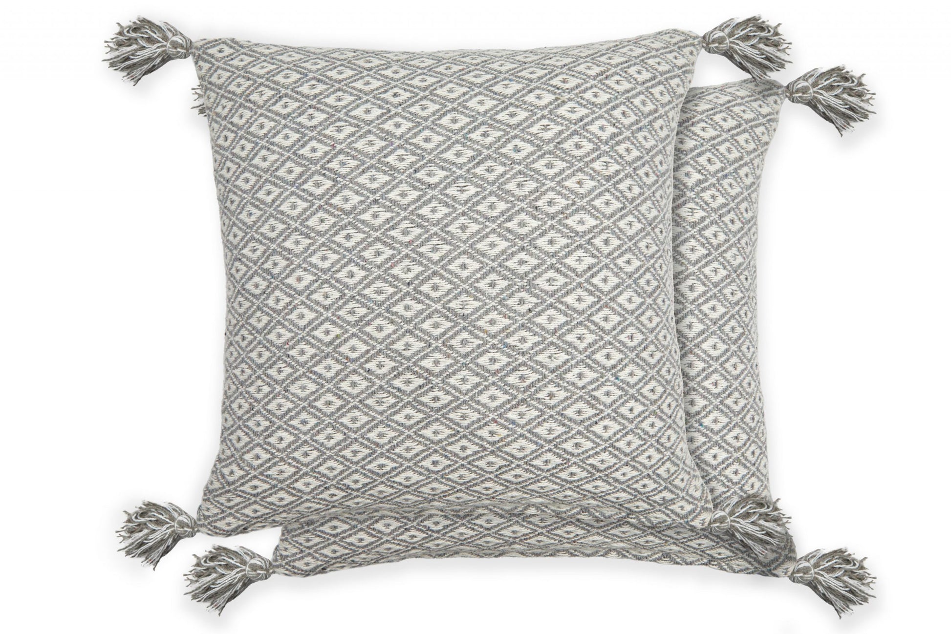 Casablanca Recycled Cotton Cushion Cover | Silver | 43x43cm | Kumperi