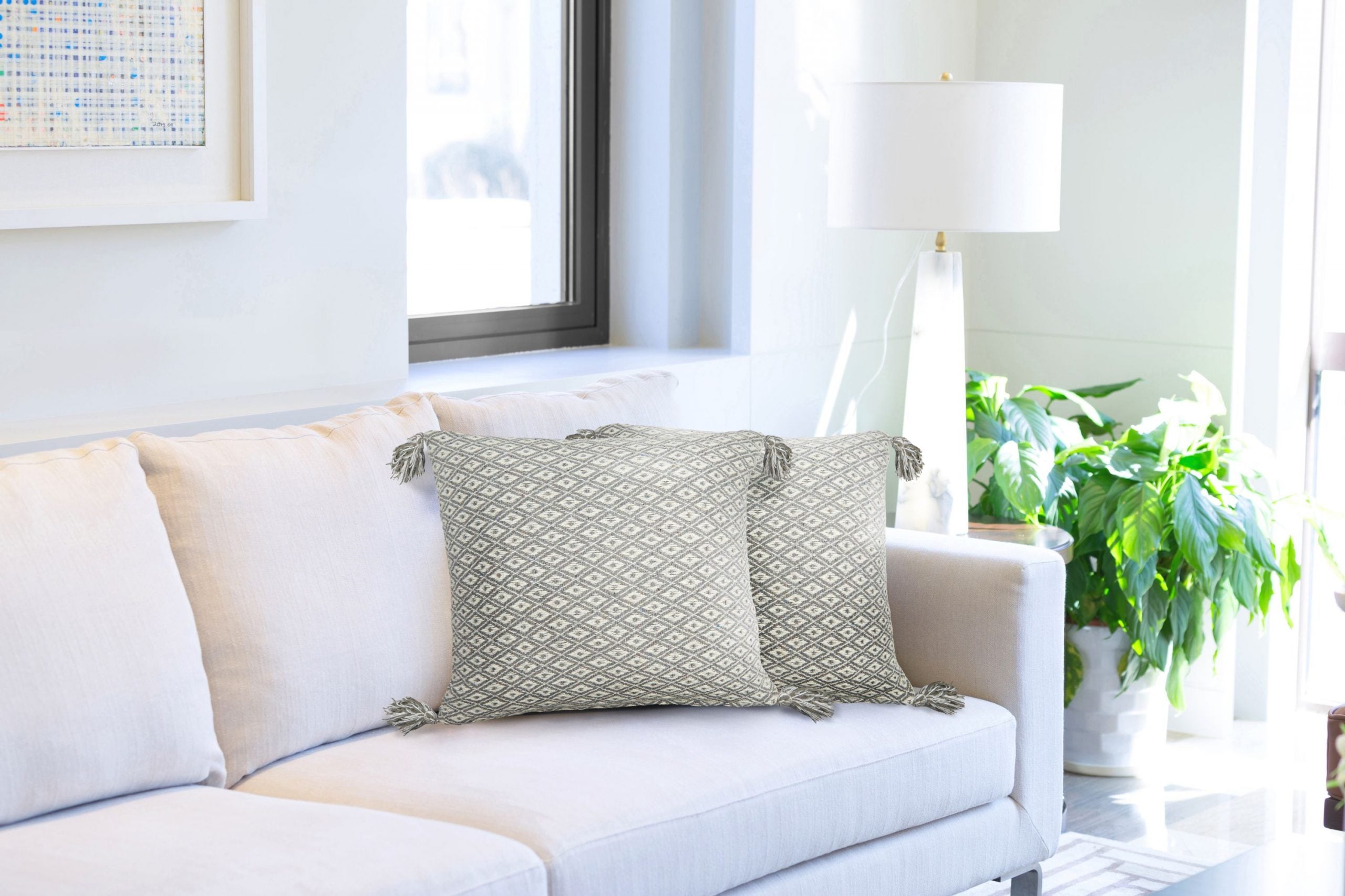 Casablanca Recycled Cotton Cushion Cover | Taupe Natural | 43x43cm | Kumperi