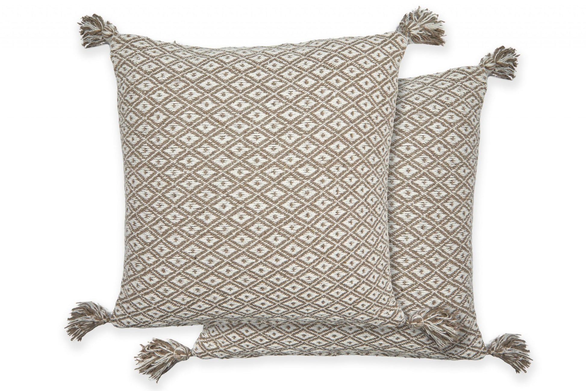 Casablanca Recycled Cotton Cushion Cover | Taupe Natural | 43x43cm | Kumperi