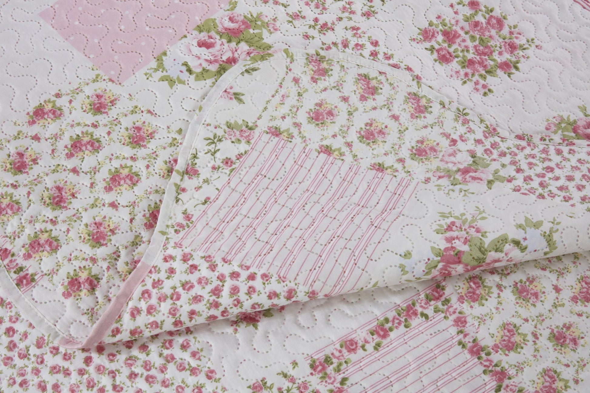 Cotswold Luxury Quilted Bedspread Set | Pink | Double & King | Kumperi