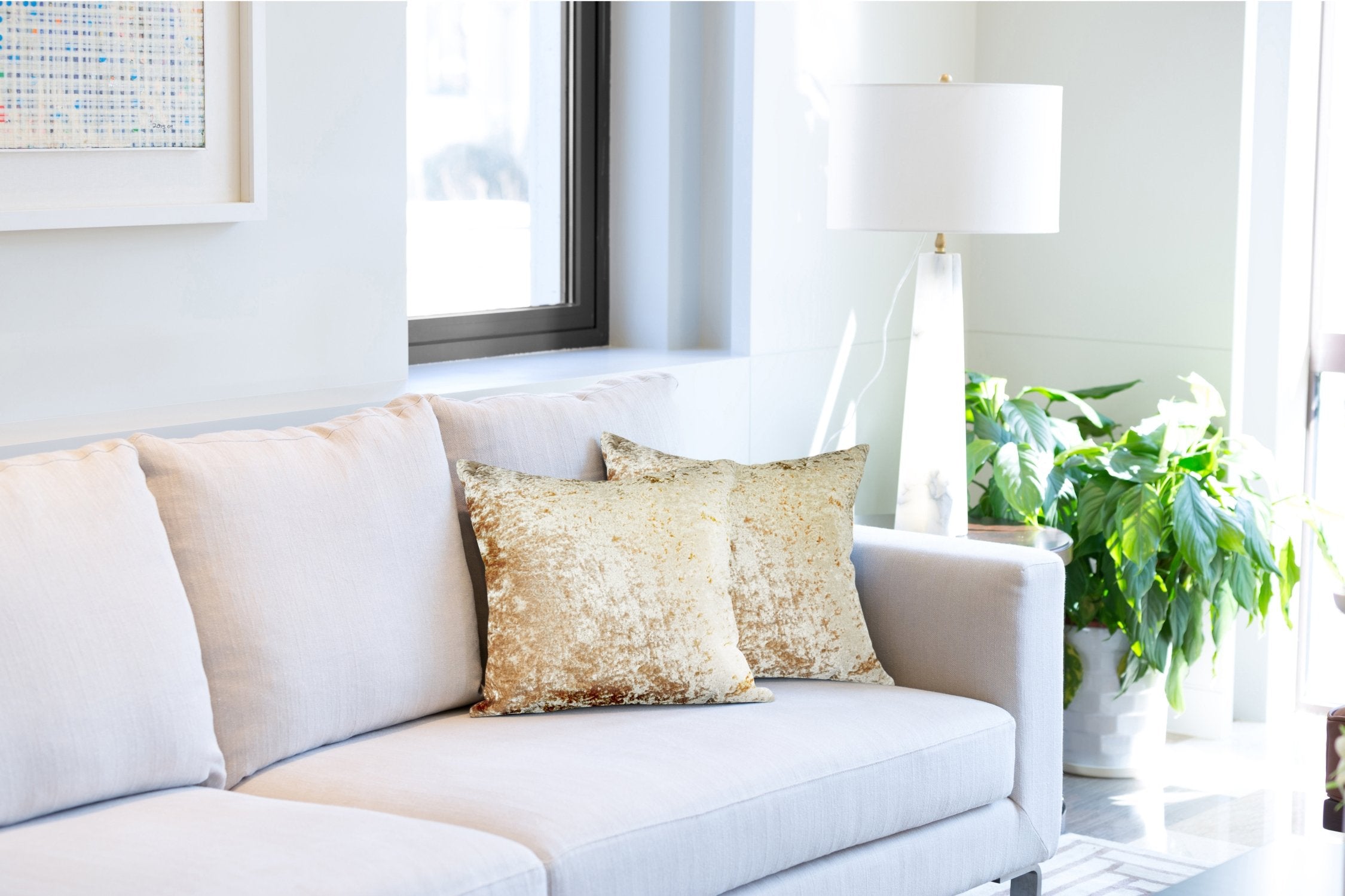 Crushed Velvet Luxury Cushion Cover | Taupe | 43x43cm | Kumperi