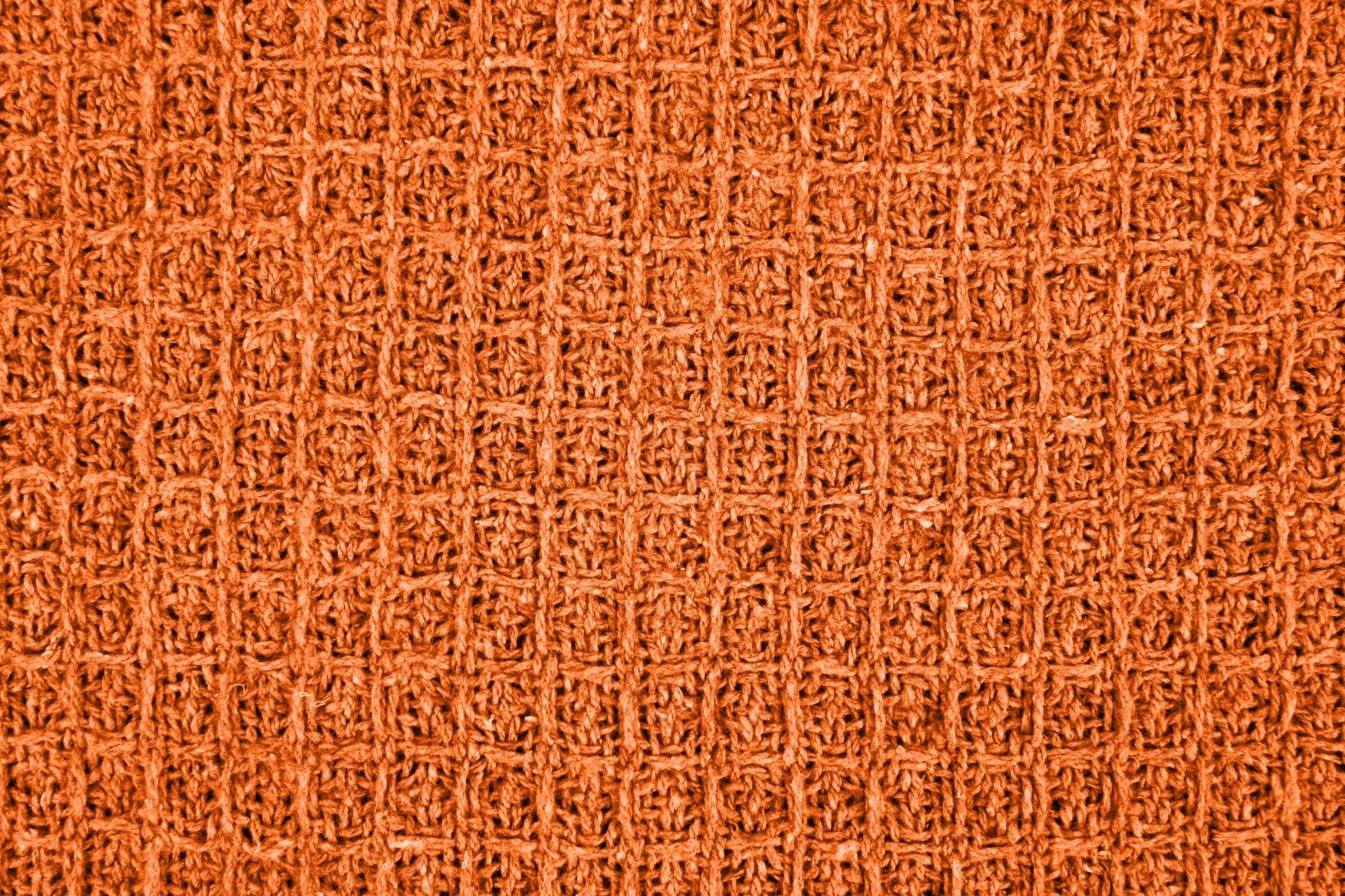 Honeycomb Throw | Burnt Orange | 177x254cm | Recycled Cotton | Kumperi