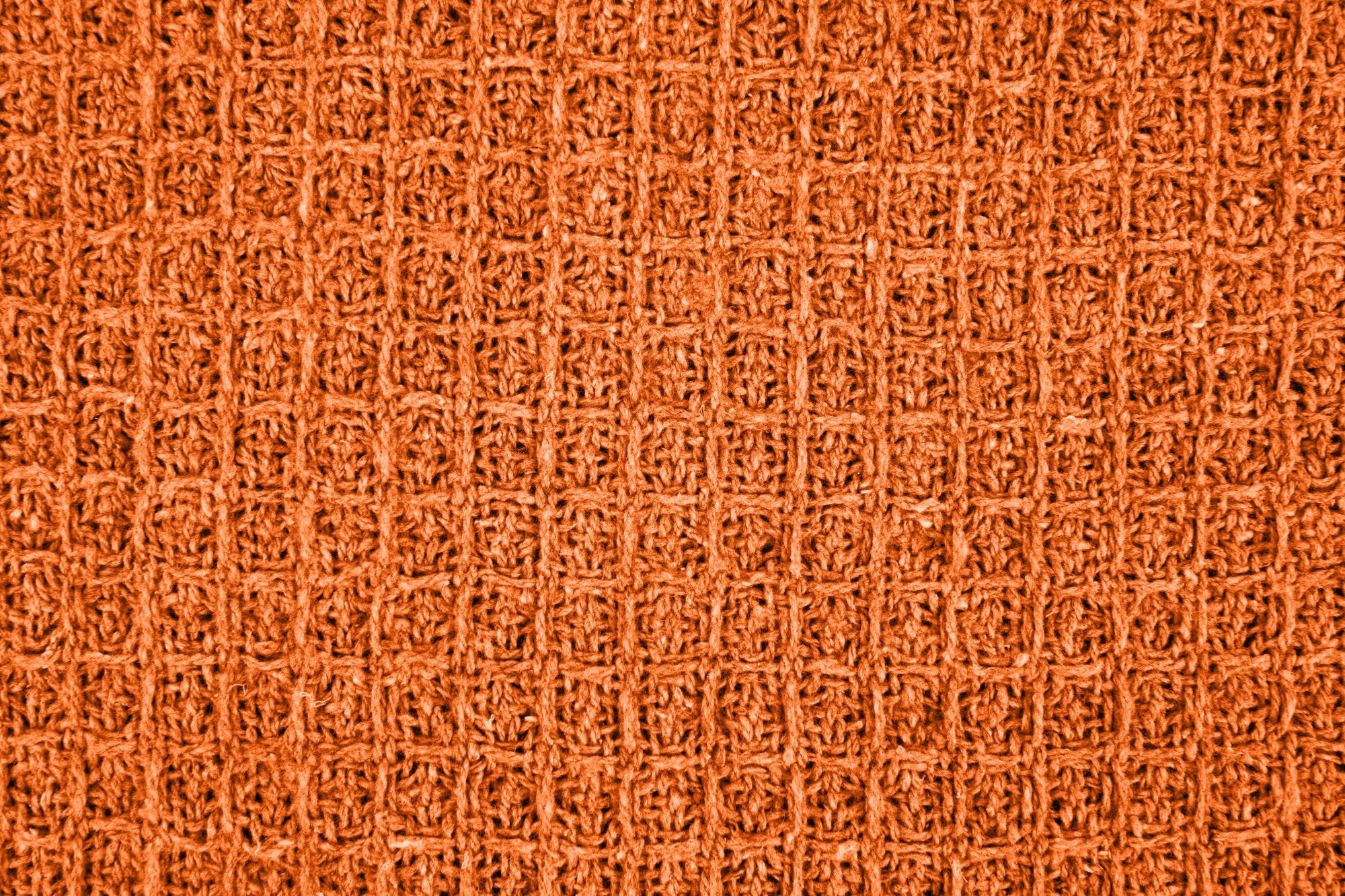 Honeycomb Throw | Burnt Orange | 177x254cm | Recycled Cotton | Kumperi