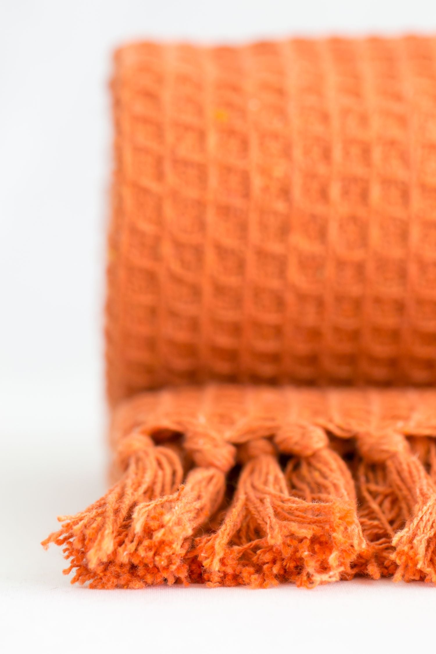 Honeycomb Throw | Burnt Orange | 177x254cm | Recycled Cotton | Kumperi