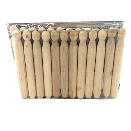 Wooden Dolly Pegs 24 Pack Made from Birch - Traditional Clothes Pegs Renewable Resource Natural Wood | Kumperi