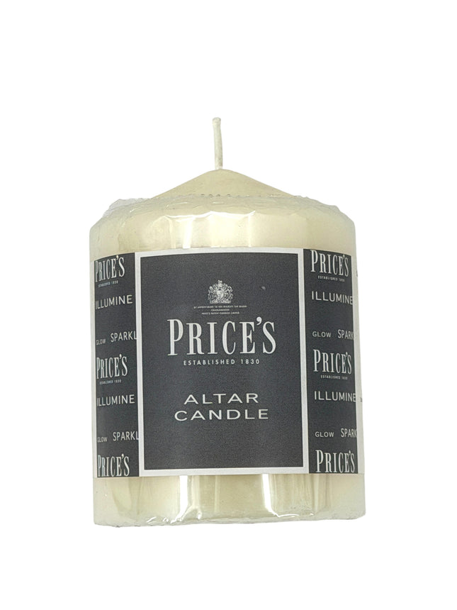 Share Price's Altar Candle 4" x 3" Ivory Church Candle 335g - Premium Religious Pillar - Kumperi