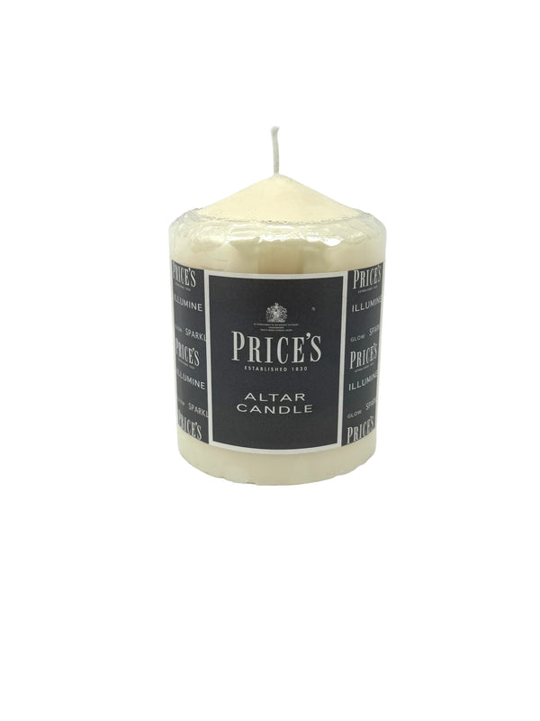 Share Price's Altar Candle 4" x 3" Ivory Church Candle 335g - Premium Religious Pillar - Kumperi