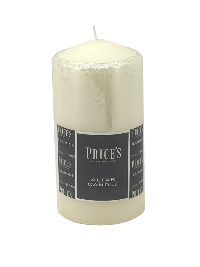 Price's Altar Candle 6" x 3" Ivory Church Candle - Premium Quality Religious - Kumperi