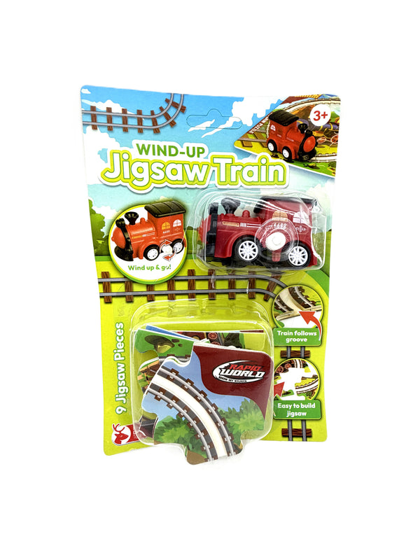 Wind-Up Jigsaw Train 9 Pieces Kumperi Interactive Puzzle Toy Ages 3+ Educational Play Set