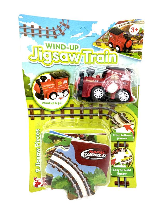 Wind-Up Jigsaw Train 9 Pieces Kumperi Interactive Puzzle Toy Ages 3+ Educational Play Set