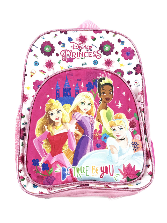 Disney Princess Backpack Kumperi Kids School Bag Pink Glitter Be True Be You Girls