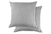 Waterproof Linen Look Square Cushion Cover Silver Grey 43x43cm Indoor Outdoor | Kumperi