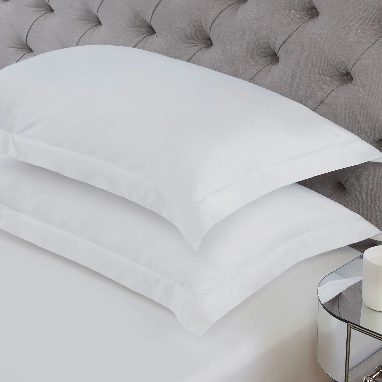 Maison 400 Thread Count Oxford Pillowcase Pair White | Kumperi | 50x75cm | 100% Cotton 