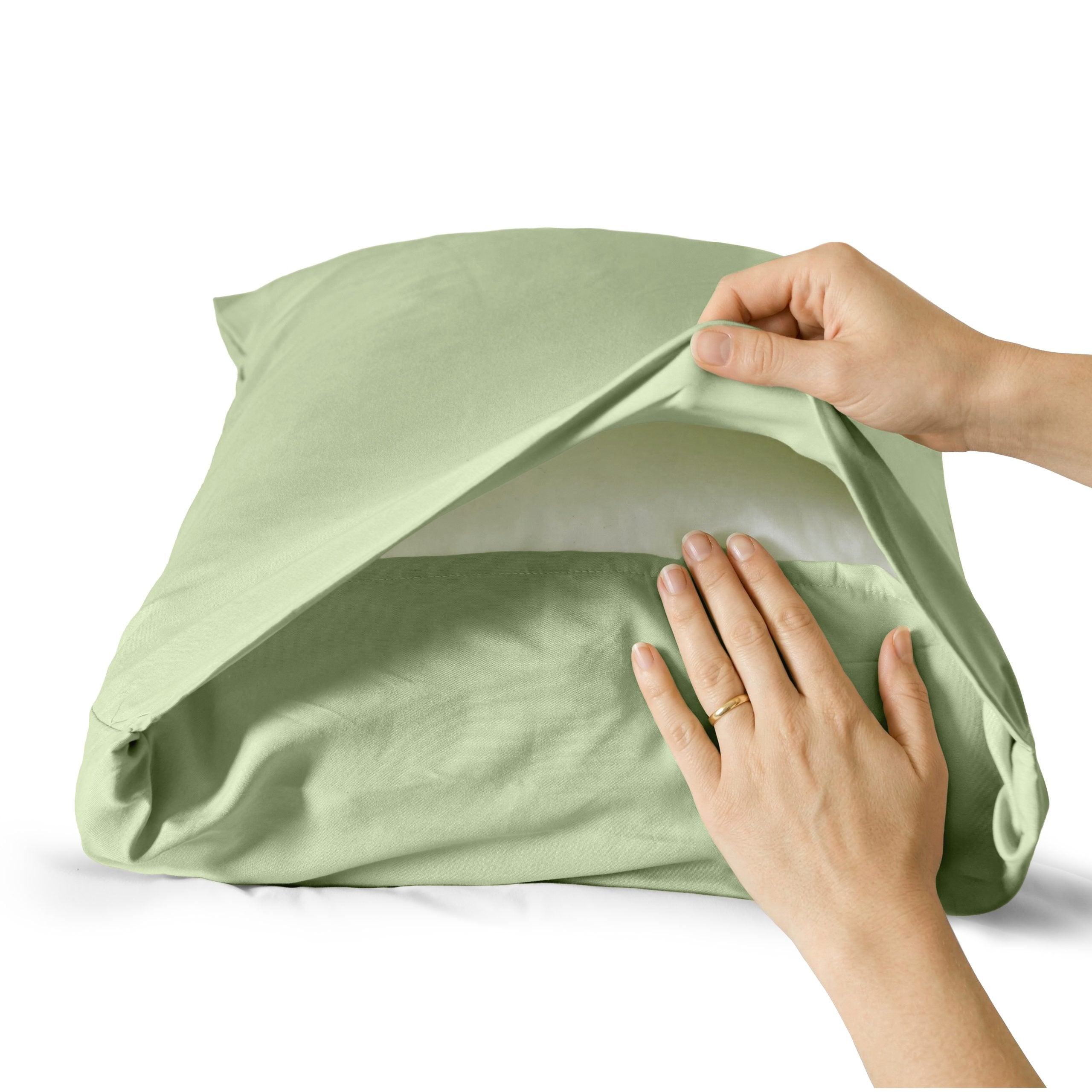 Lyla Pillowcase Pair | Olive | Non Iron | Kumperi