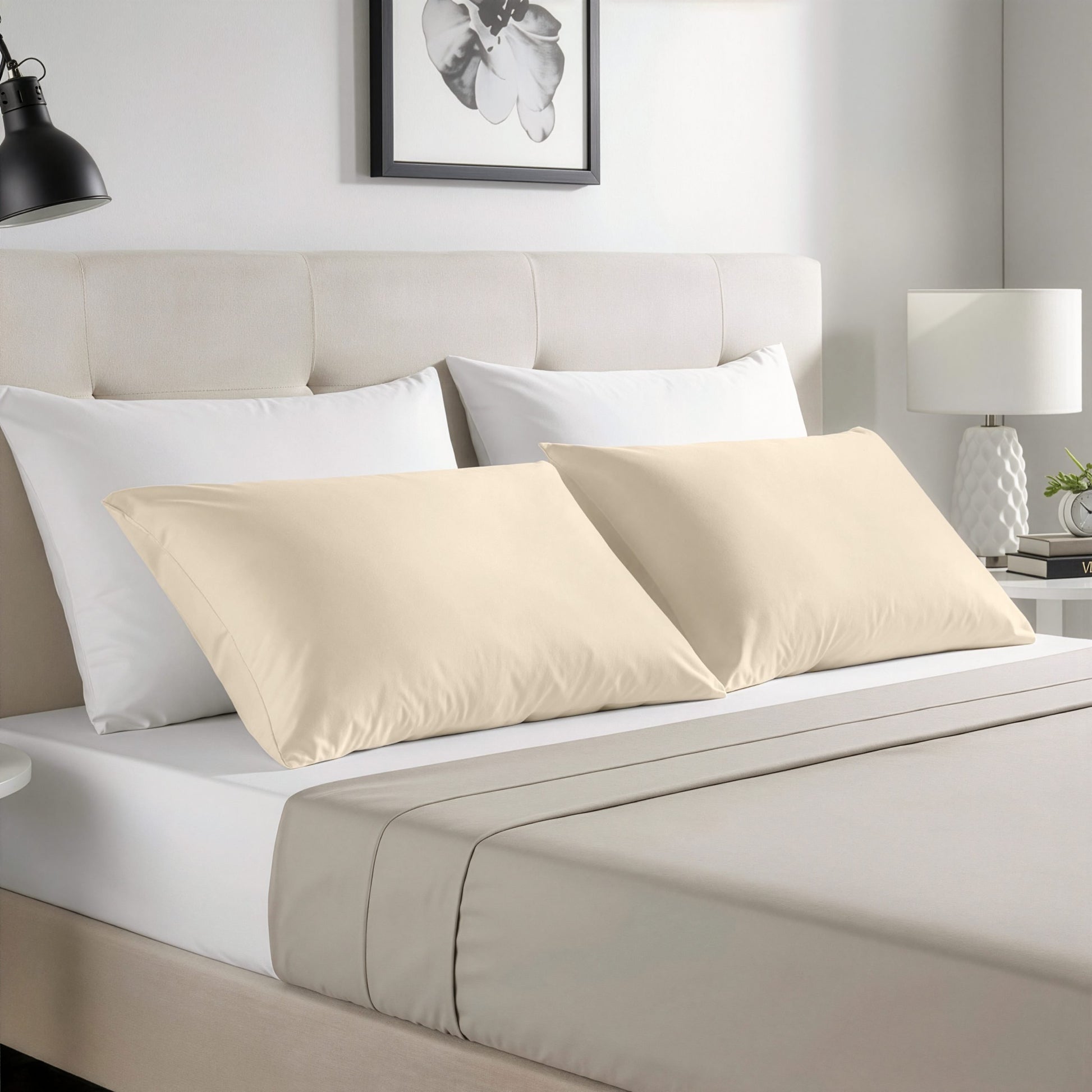 Lyla Pillowcase Pair | Stone | Non Iron | Kumperi