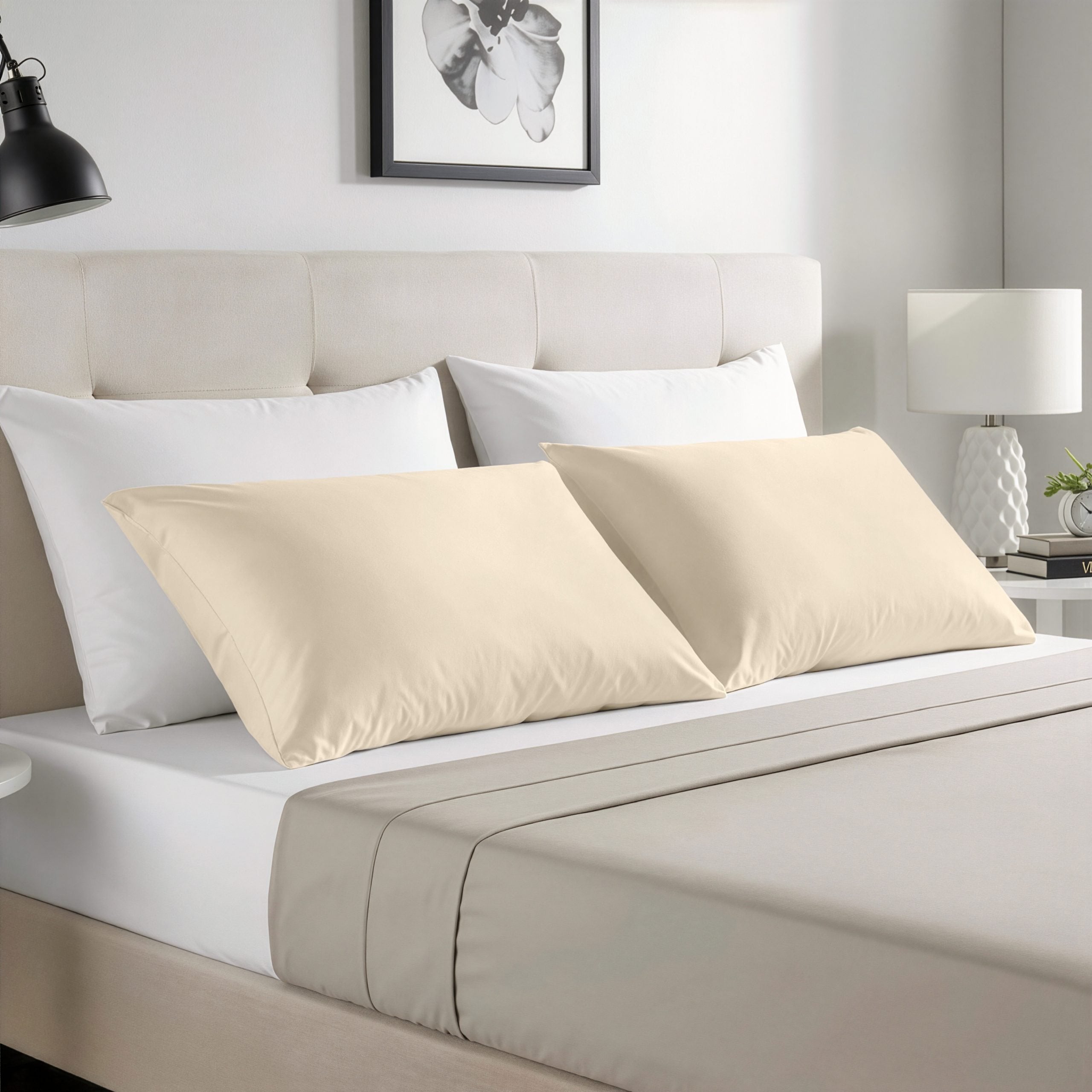 Lyla Pillowcase Pair | Stone | Non Iron | Kumperi