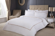 Mayfair Luxury Duvet Cover Set | Taupe | Oxford Pillowcases | King & Double | Kumperi
