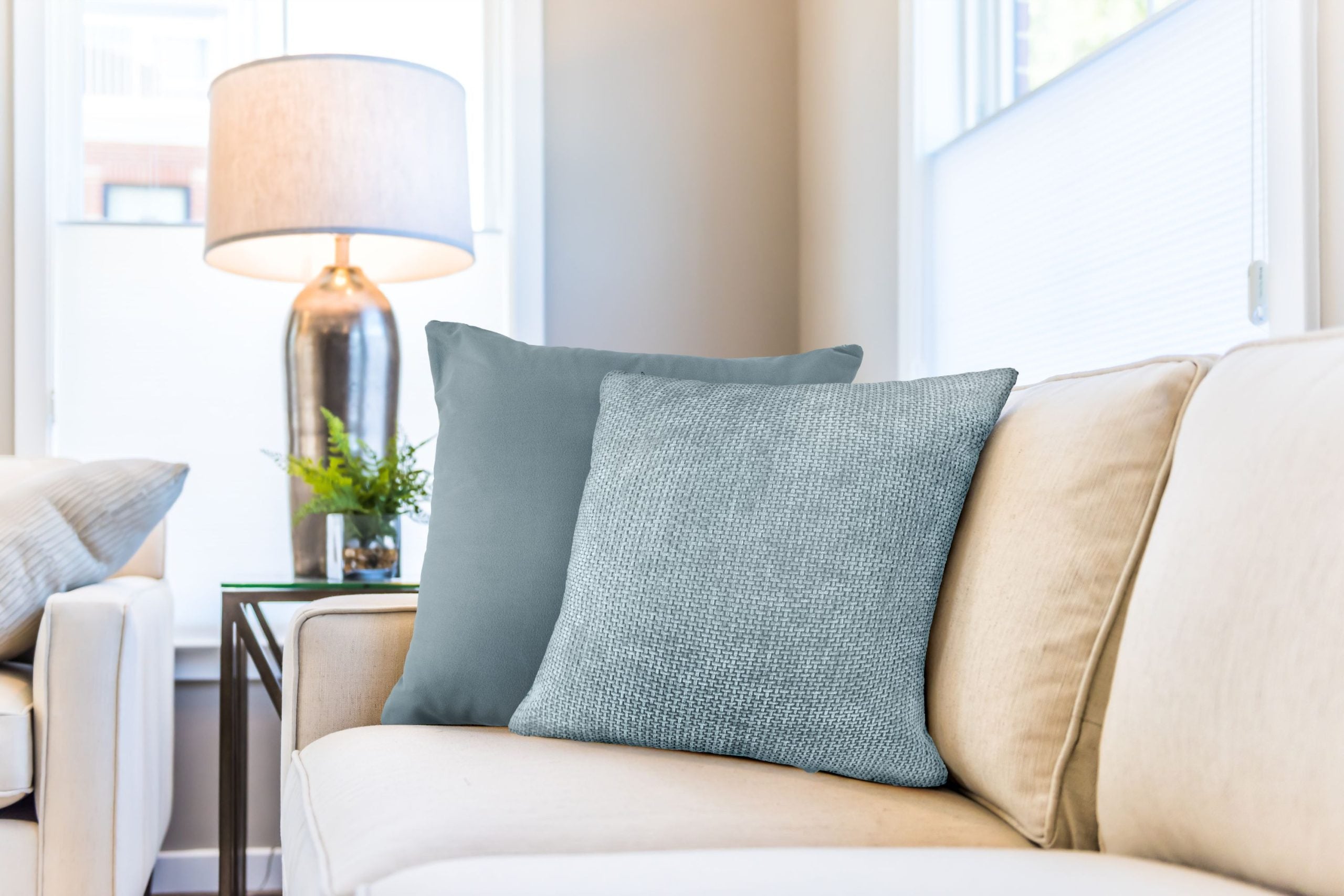 Portland Cushion Cover | Silver | 43x43cm | Woven Texture | Kumperi