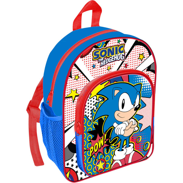 Sonic The Hedgehog Kids Backpack Kumperi Blue Red School Bag Boys 30x25x9cm
