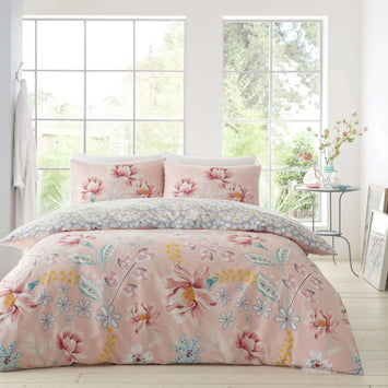 Gaveno Cavailia Stella Paisley Floral King Duvet Cover Set | Blush Pink | Kumperi