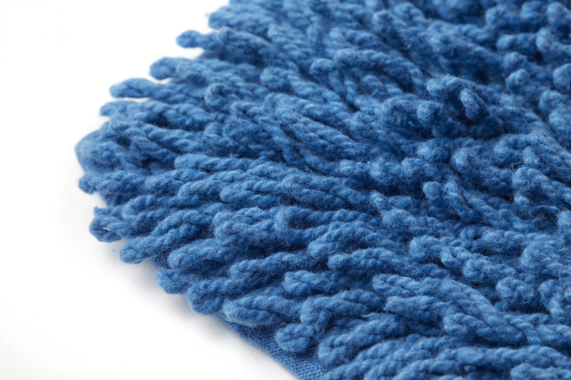 Cotton Loop Twist Bath Mat and Pedestal Set Cobalt Blue | Kumperi | 2 Piece | 100% Cotton 