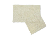 Cotton Loop Twist Bath Mat and Pedestal Set Cream | Kumperi | 2 Piece | 100% Cotton 