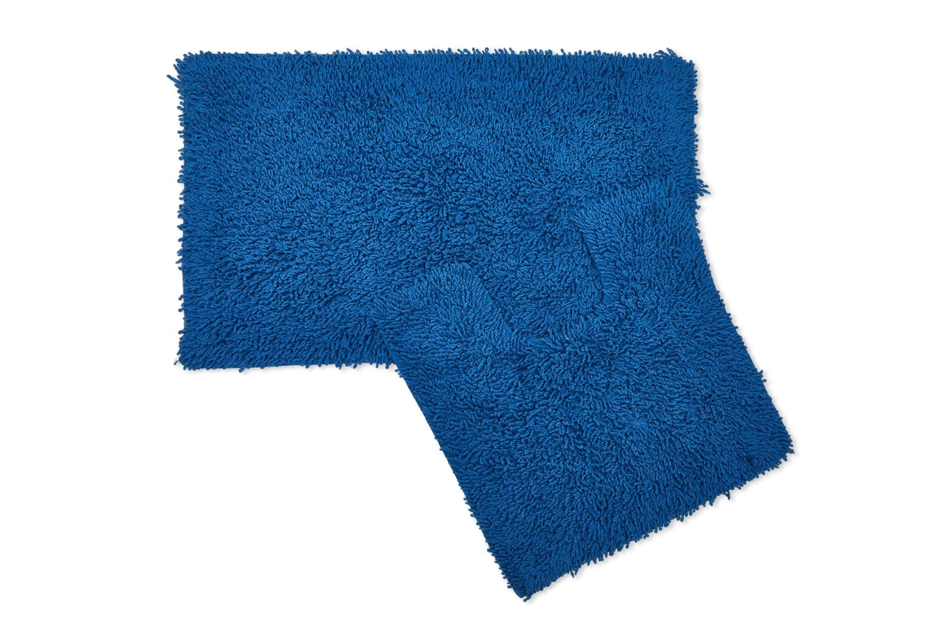 Cotton Loop Twist Bath Mat and Pedestal Set Cobalt Blue | Kumperi | 2 Piece | 100% Cotton 