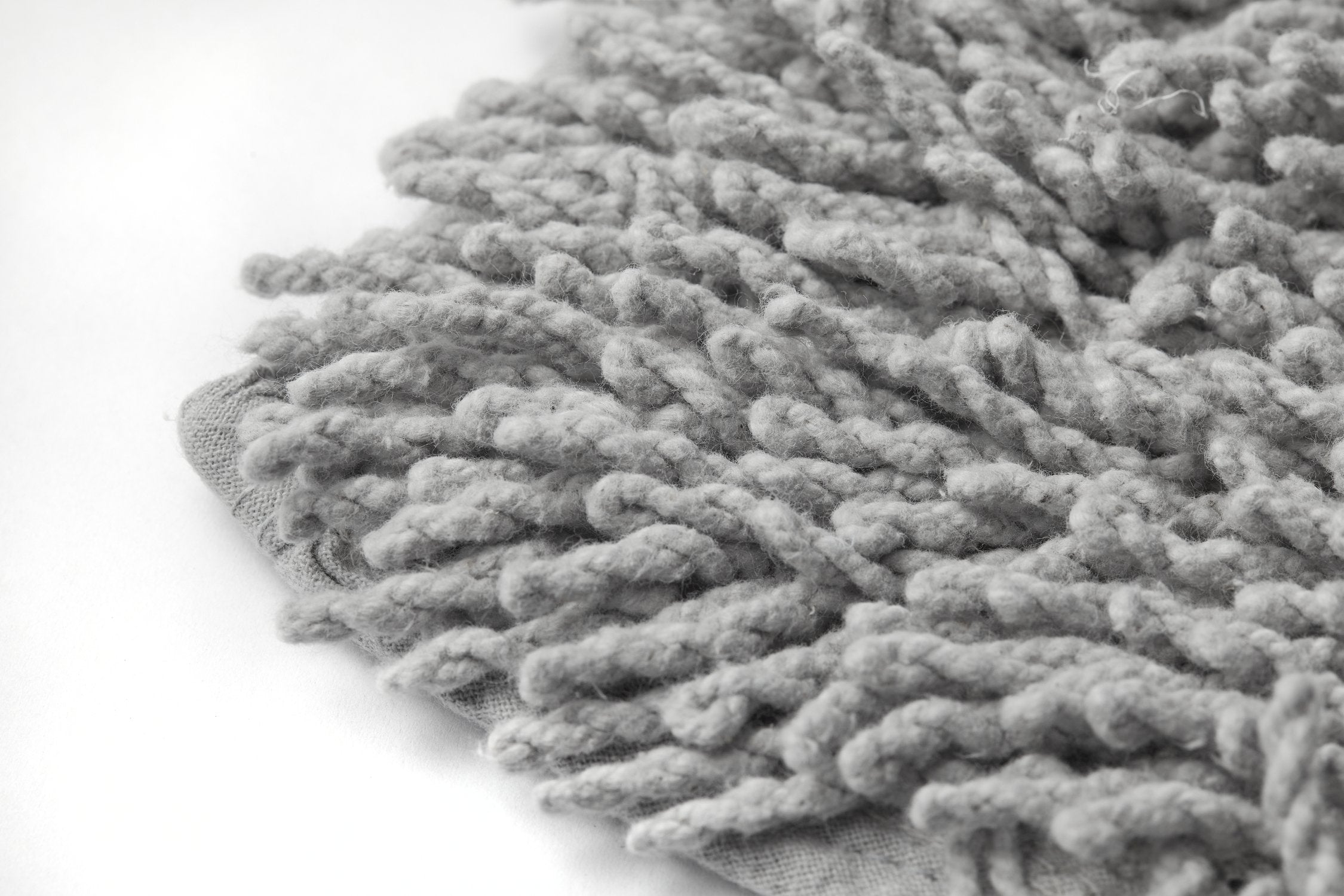 Cotton Loop Twist Bath Mat and Pedestal Set Silver | Kumperi | 2 Piece | 100% Cotton 