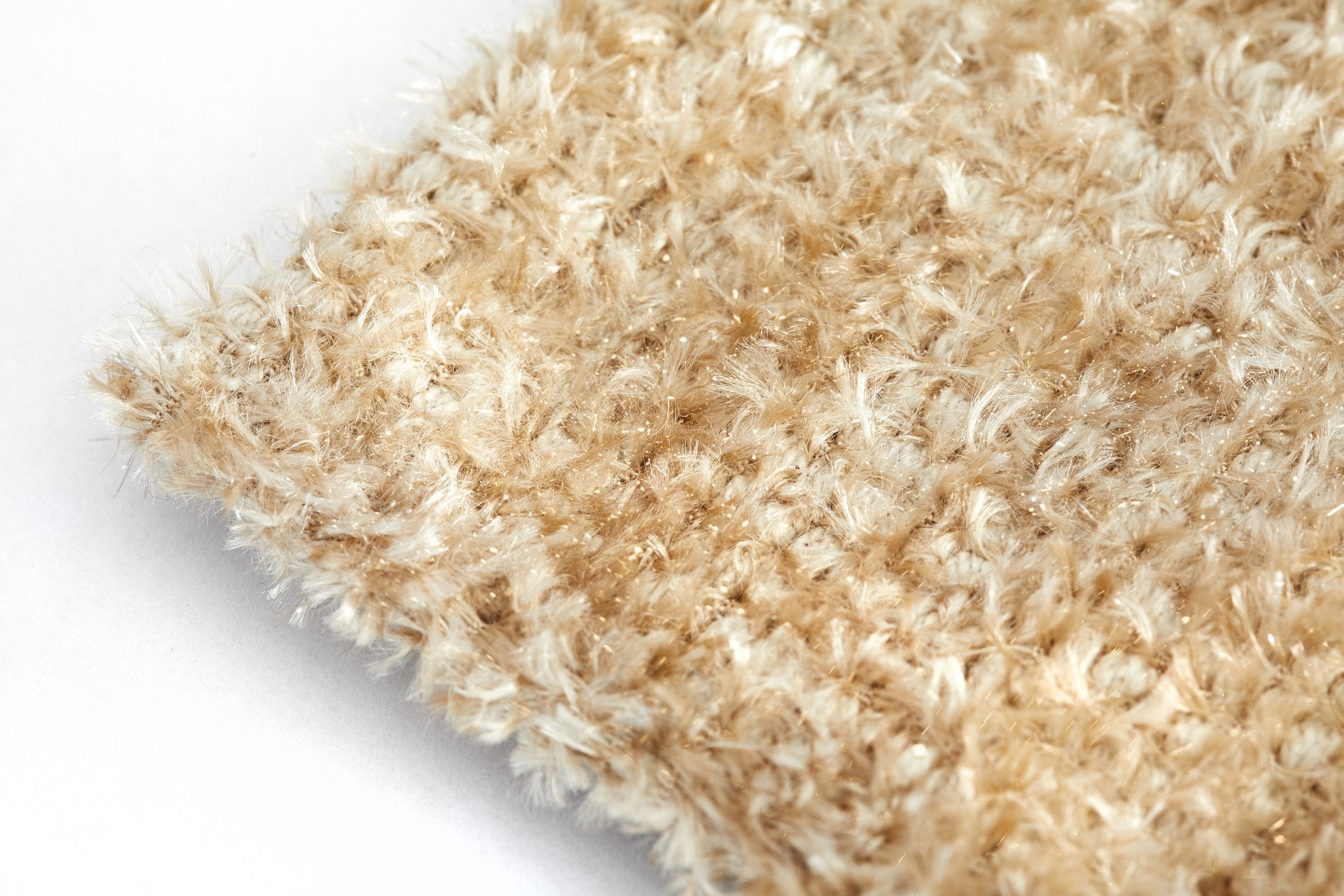 Twinkle Super Soft Bath Mat Beige | Kumperi | 50x80cm | Metallic Shaggy Pile 