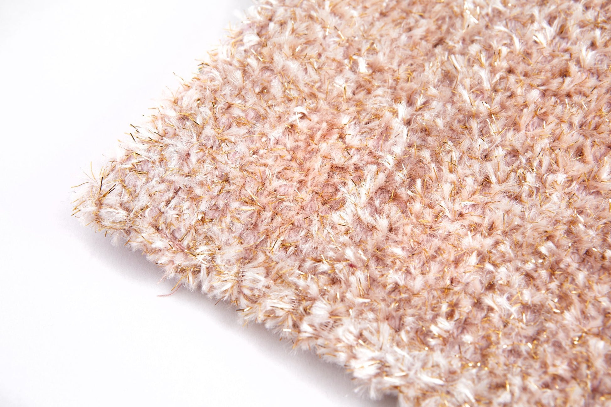 Twinkle Super Soft Bath Mat Blush Pink | Kumperi | 50x80cm | Metallic Shaggy Pile 