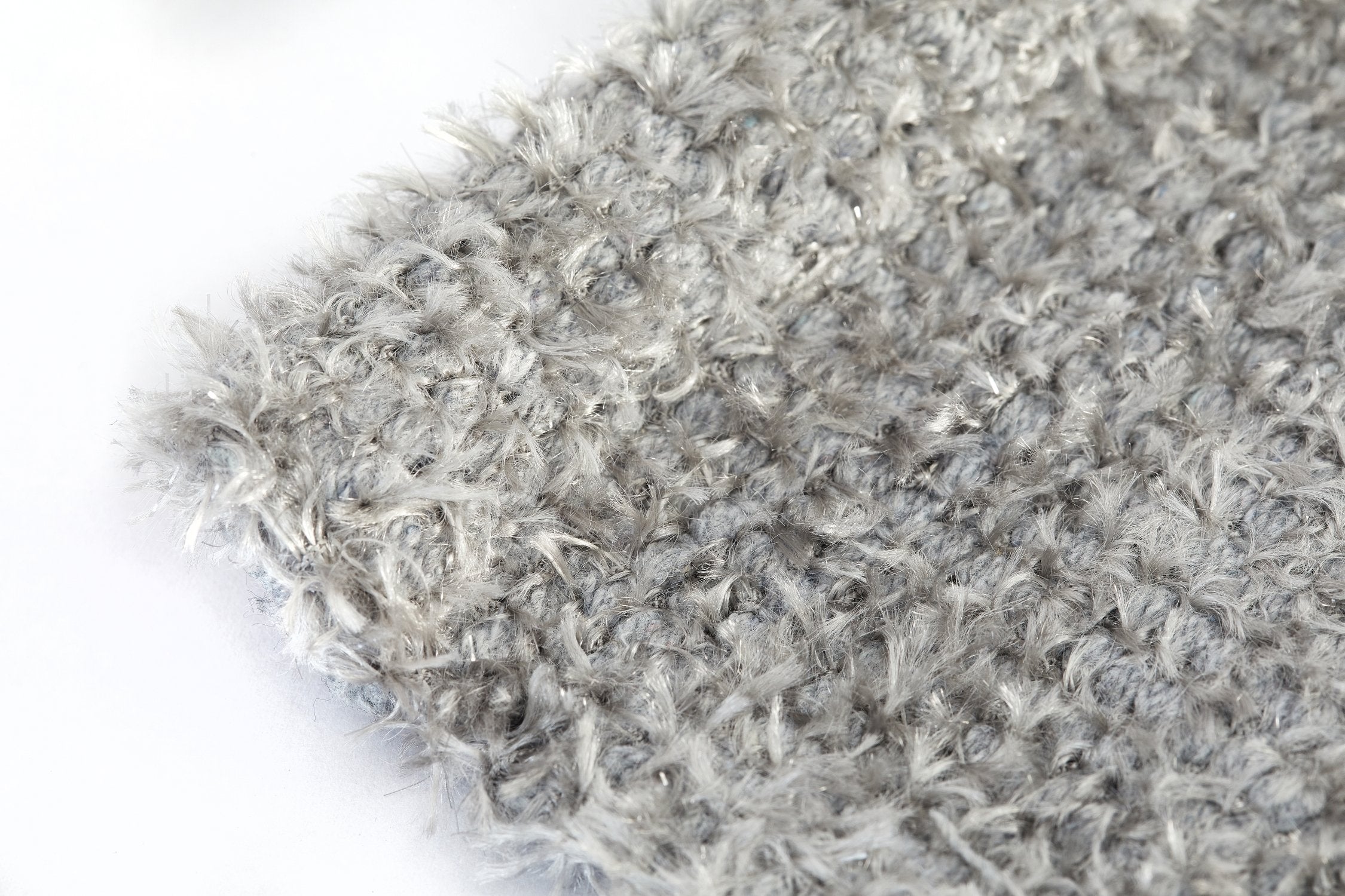 Twinkle Super Soft Bath Mat Silver | Kumperi | 50x80cm | Metallic Shaggy Pile 