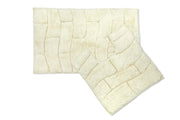 Waves Bath Mat and Pedestal Set Cream | Kumperi | 2 Piece | 100% Cotton 