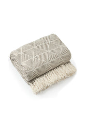 Zahra Herringbone Throw | Natural | 177x254cm | Recycled Cotton | Kumperi