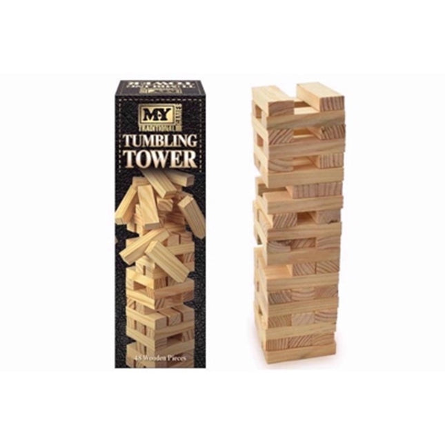 Tumbling Tower Game - Classic Wooden Block Stacking | Kumperi