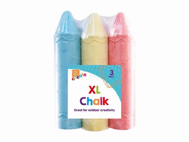 Jumbo Chalk 3 Pack - Large Sidewalk Chalk for Kids | Kumperi